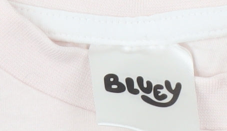 Bluey Girls Pink Graphic T-Shirt Size 2-3 Years