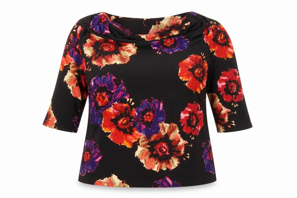 Front view of East Women's Multicoloured Floral Blouse, size 18