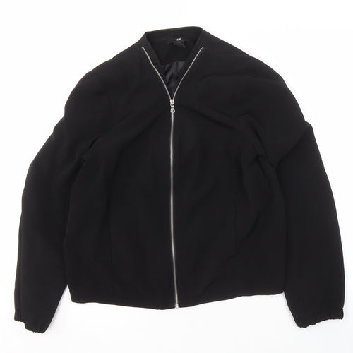 H&M Women's Black Mid-Length Jacket Size 12