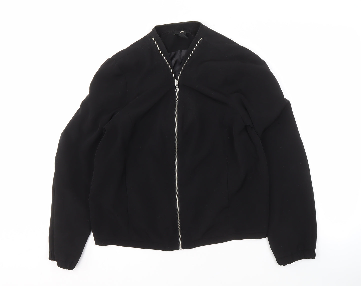 H&M Women's Black Mid-Length Jacket Size 12