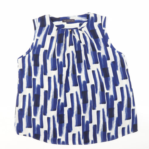 Marks and Spencer Women's Blue Geometric Blouse