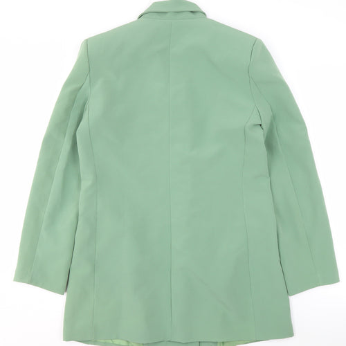 Boohoo Women's Green Blazer, Size 10, Double-Breasted