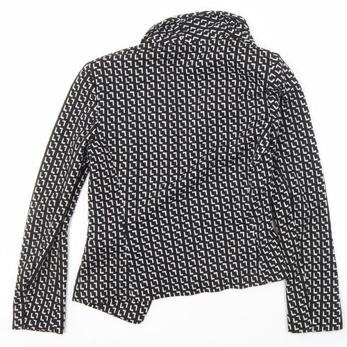 Marks and Spencer Women's Black Geometric Blazer Size 8