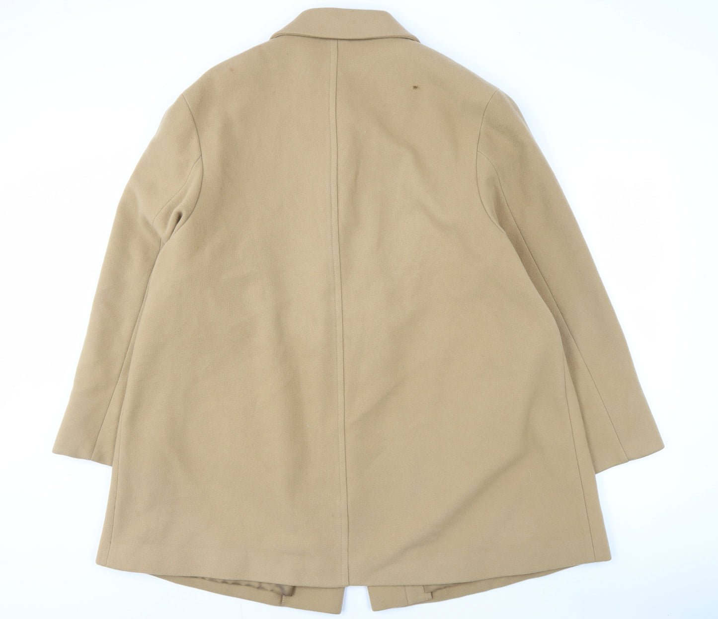 Marks and Spencer Women's Beige Wool Overcoat Size 18