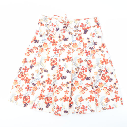 Marks and Spencer Women's Floral Pleated Skirt - Size 12