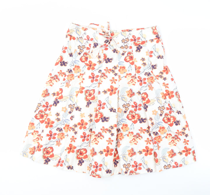 Marks and Spencer Women's Floral Pleated Skirt - Size 12