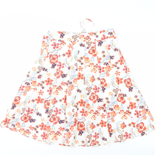 Marks and Spencer Women's Floral Pleated Skirt - Size 12