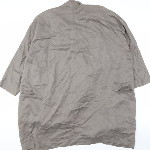 Zara Woman Grey Coatigan for Women - Size M, Open Style