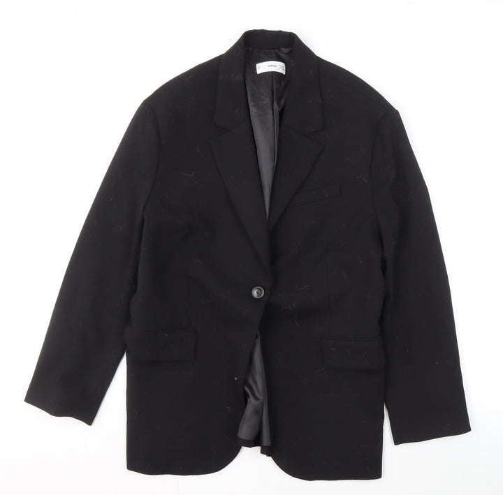 MNG Men’s Black Blazer XL Single-Breasted Formal