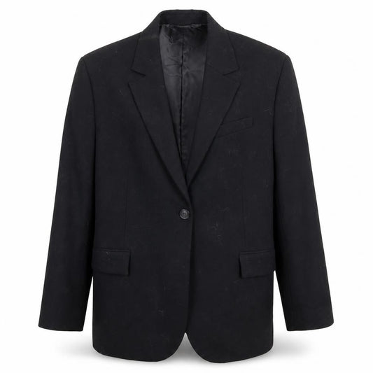 Front view of Mango Men’s Black Blazer XL Single-Breasted Formal