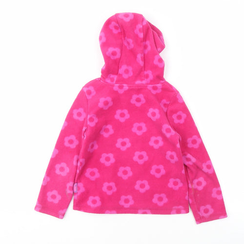 M&Co Girls Pink Peppa Pig Floral Pullover Hoodie, 3-4 Years