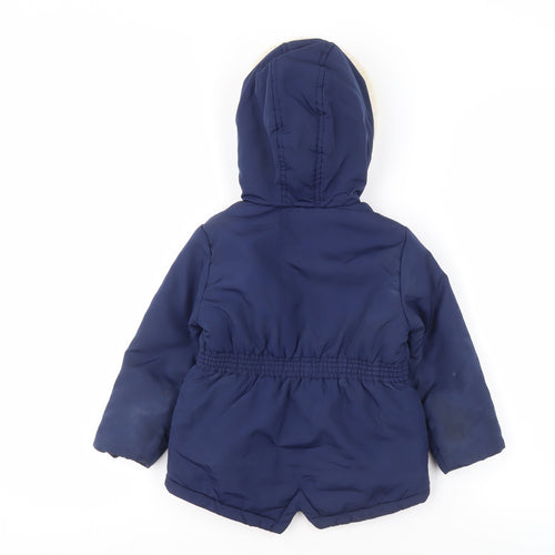 Nutmeg Girls Blue Peppa Pig Hooded Puffer Jacket, 2-3 Years, Winter