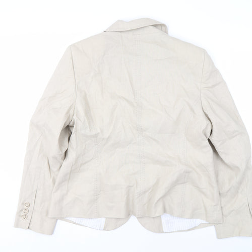 Marks and Spencer Beige Women's Blazer Size 18