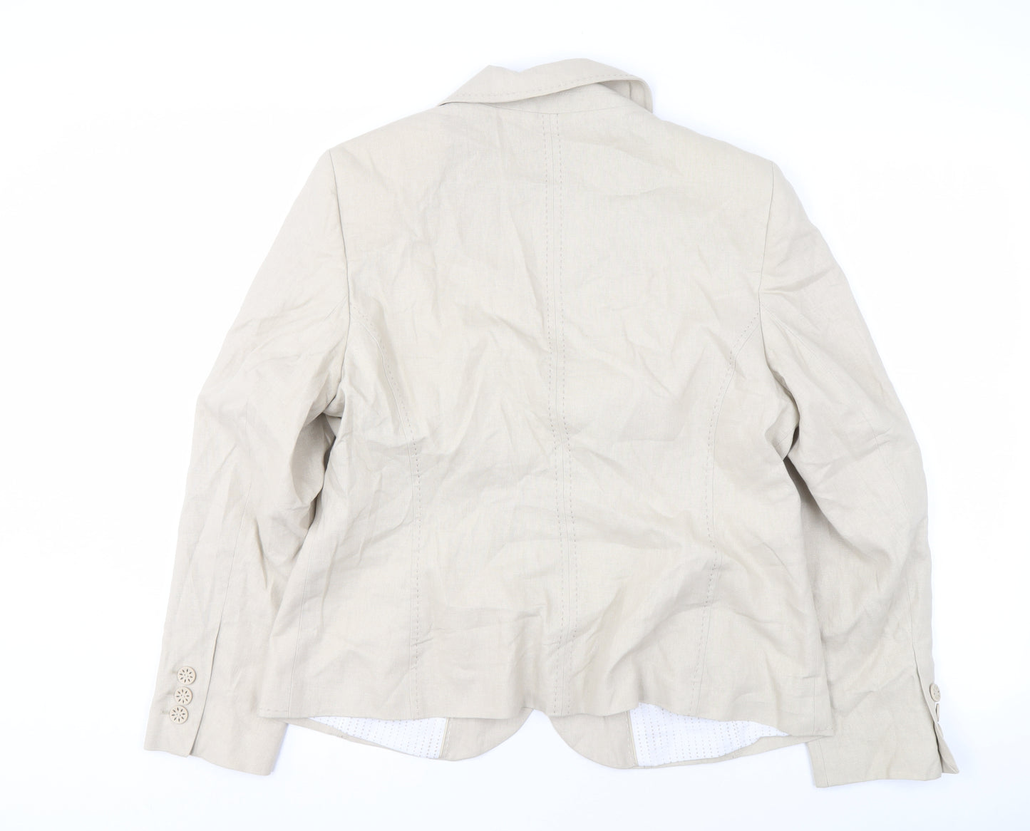 Marks and Spencer Beige Women's Blazer Size 18