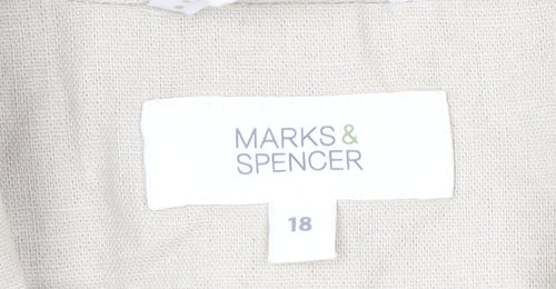 Marks and Spencer Beige Women's Blazer Size 18