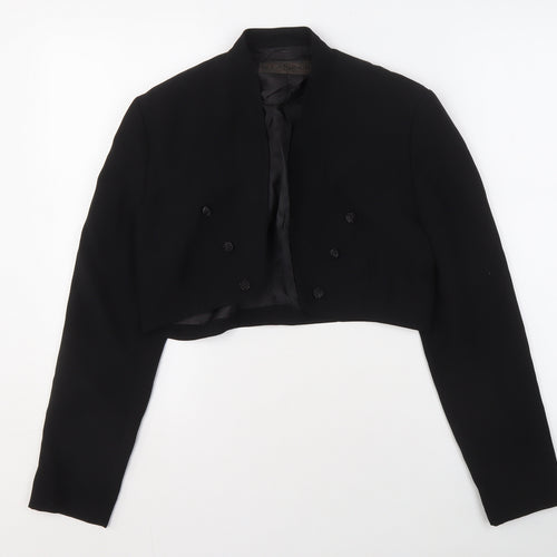 Ella Singh Women's Black Cropped Suit Jacket Size 8