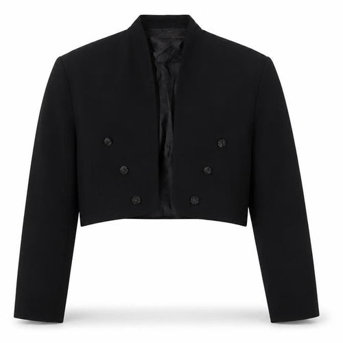 Ella Singh Women's Black Cropped Suit Jacket Size 8