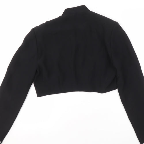 Ella Singh Women's Black Cropped Suit Jacket Size 8