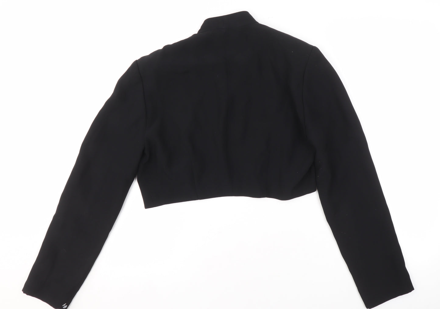 Ella Singh Women's Black Cropped Suit Jacket Size 8