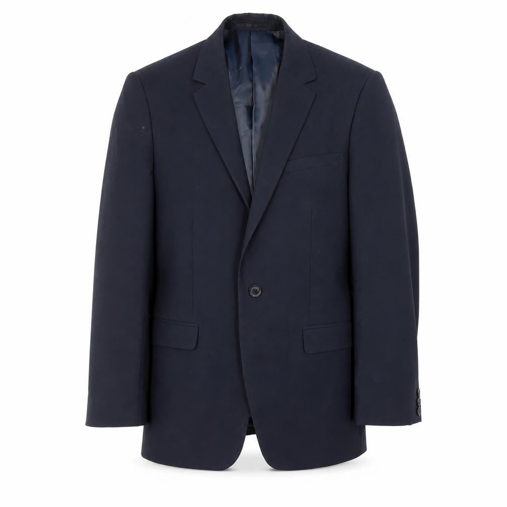 Front view of Topman Navy Slim Fit Men's Blazer, size 38R