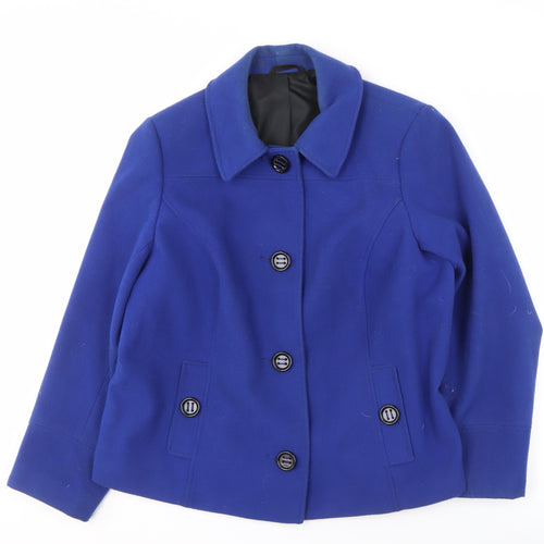 Marks and Spencer Women's Blue Basic Jacket Size 20