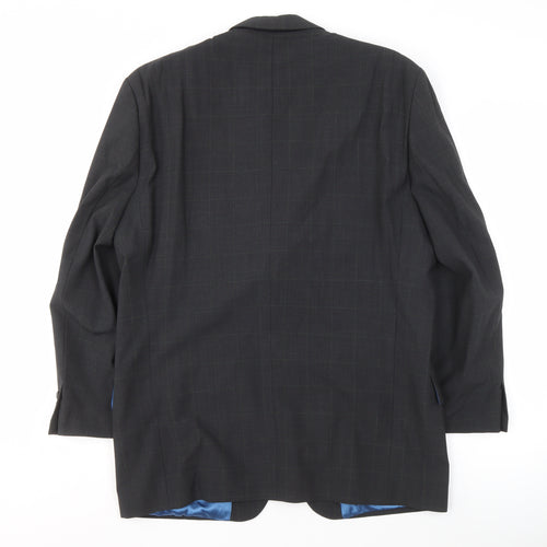 Daniel Hechter Men's Grey Check 40 Short Blazer
