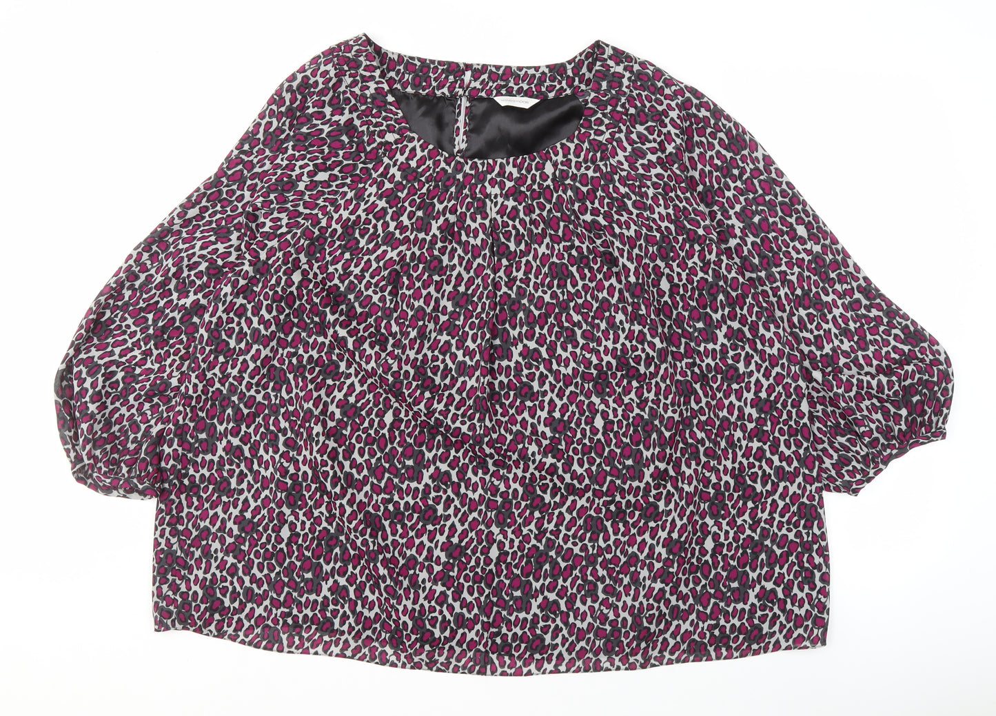 Windsmoor Women's Pink Animal Print Blouse Size 24