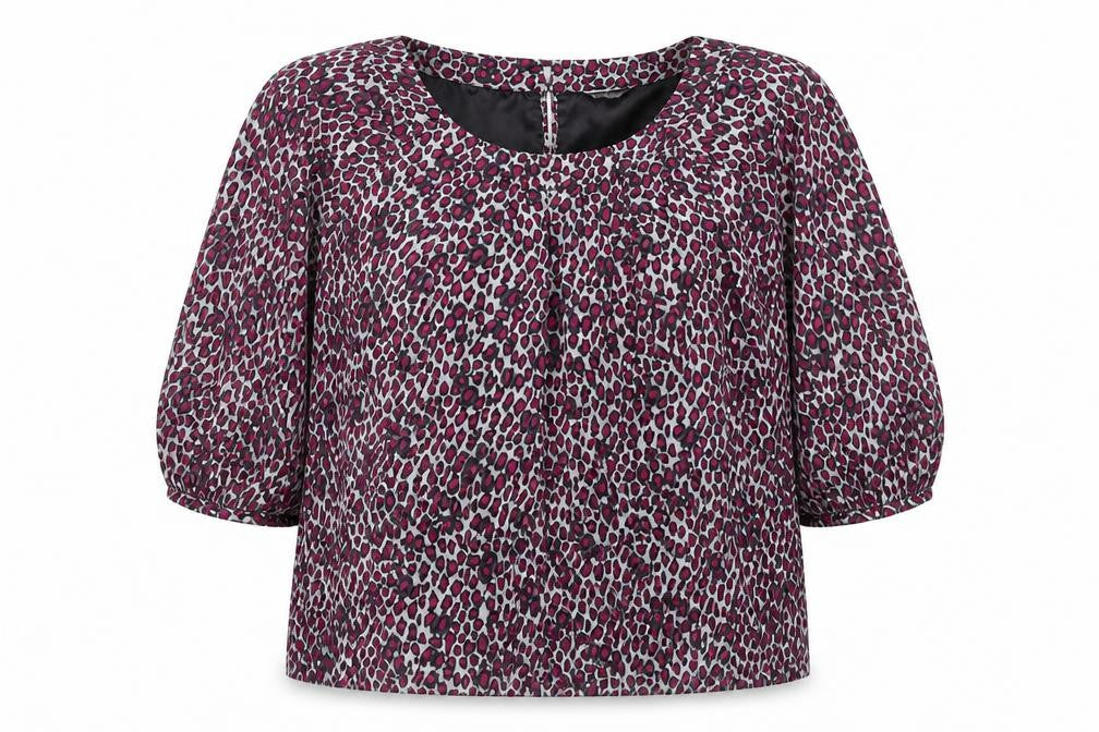 Front view of Windsmoor Women's Pink Animal Print Blouse, size 24