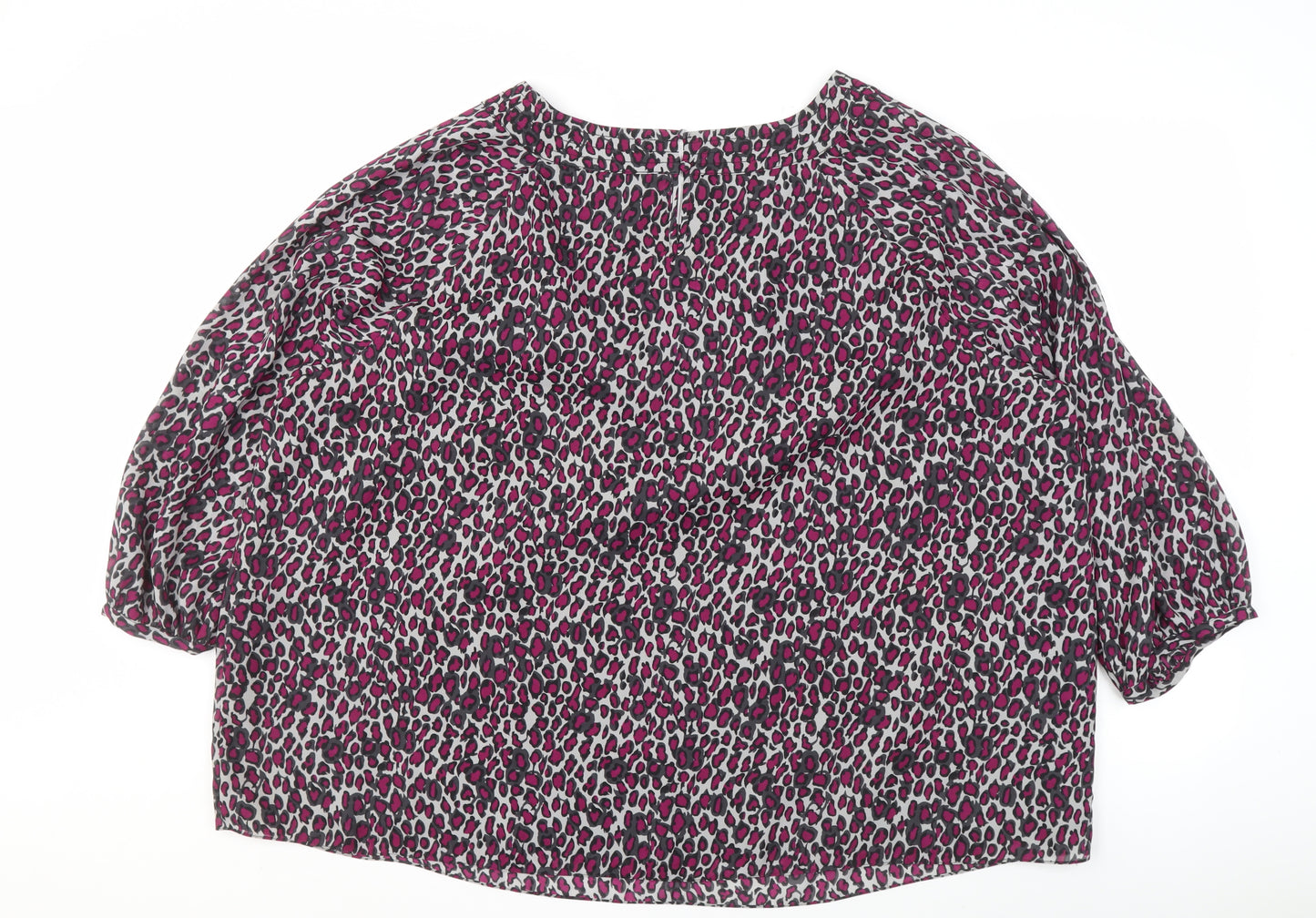 Windsmoor Women's Pink Animal Print Blouse Size 24
