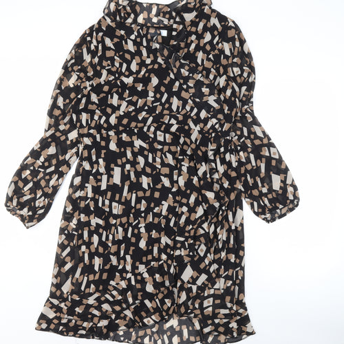 Blue Vanilla Women's Black Geo Dress - Size 16