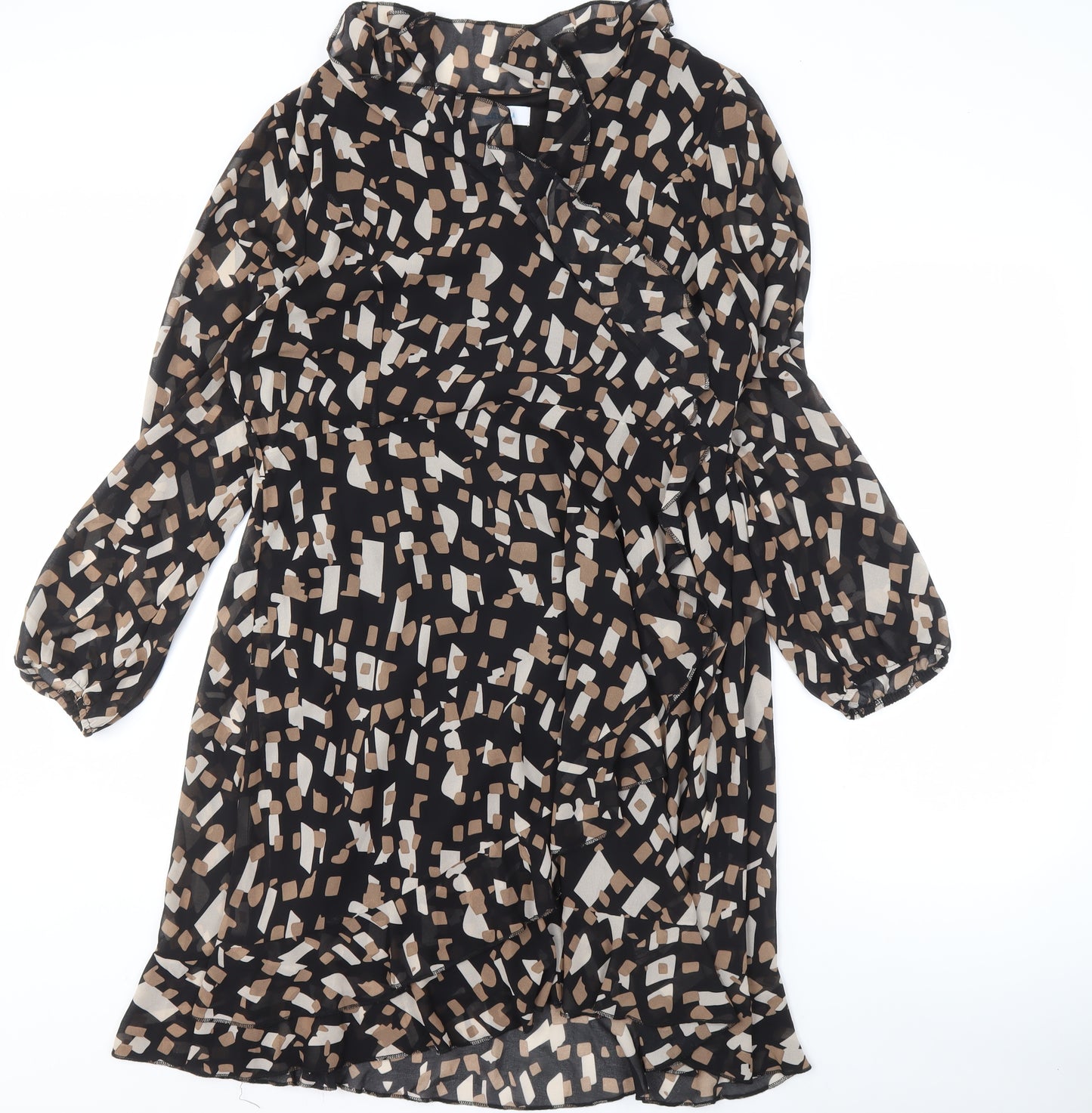 Blue Vanilla Women's Black Geo Dress - Size 16