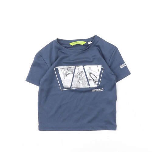 Regatta Boys' Blue Graphic T-Shirt 3-4 Years - Active Cycling Top