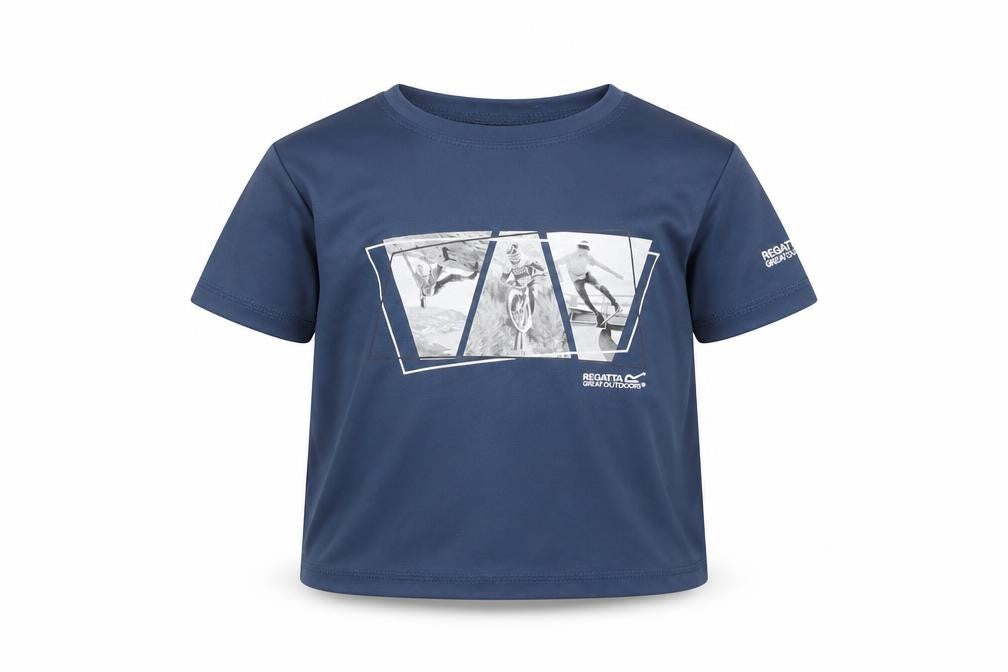 Regatta Boys' Blue Graphic T-Shirt 3-4 Years - Active Cycling Top