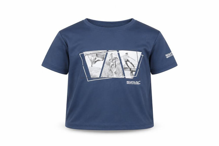 Regatta Boys' Blue Graphic T-Shirt 3-4 Years - Active Cycling Top