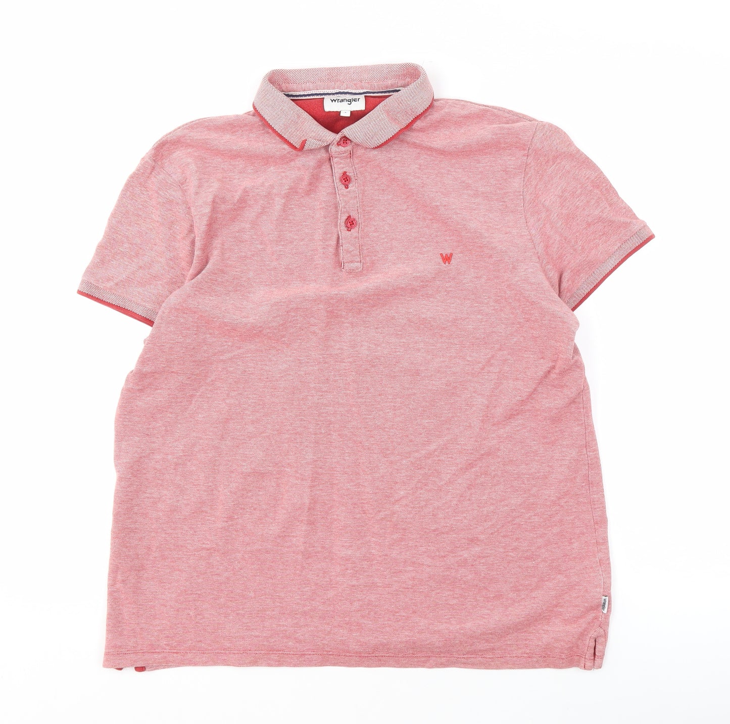 Wrangler Men's Red Polo Shirt, L, Short Sleeve, Casual