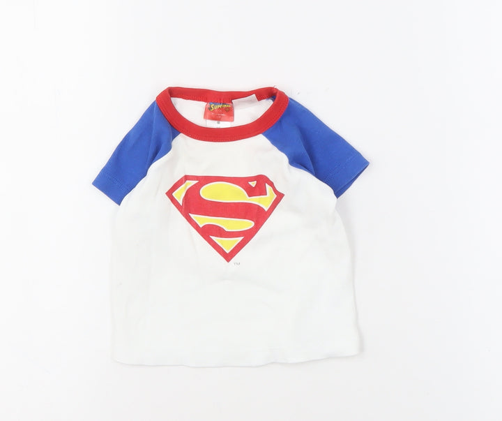 Superman Unisex Baby T-Shirt 3-6 Months Multicoloured Cotton