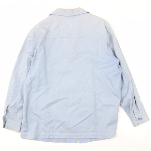 Viyella Women's Blue Cotton Jacket Size 12 Petite