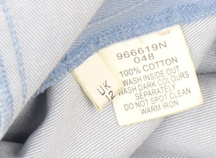 Viyella Women's Blue Cotton Jacket Size 12 Petite