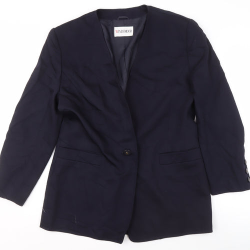 Windsmoor Women's Blue Wool Blazer Size 14