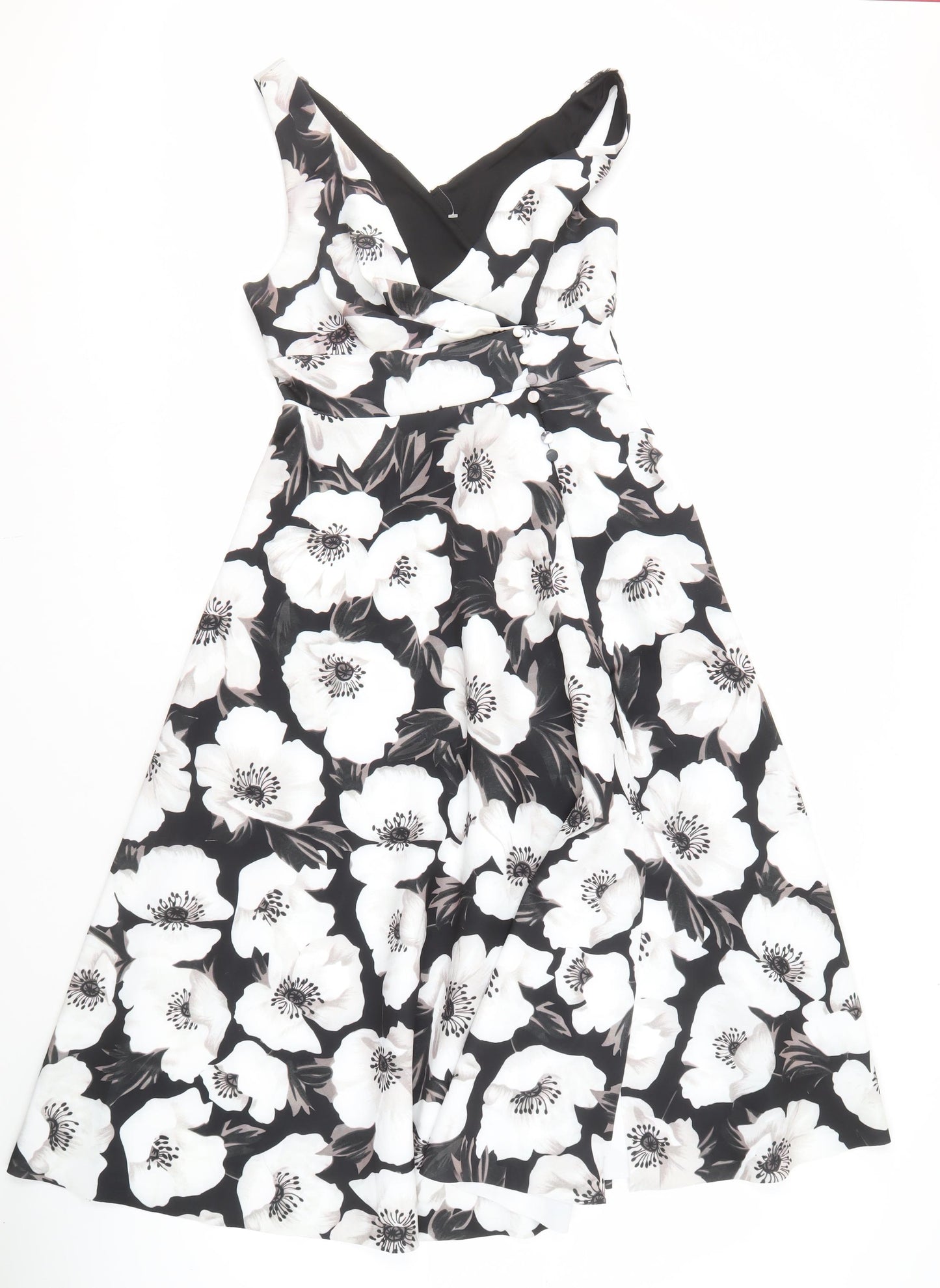 ASOS DESIGN Women's Black Floral Dress Size 12