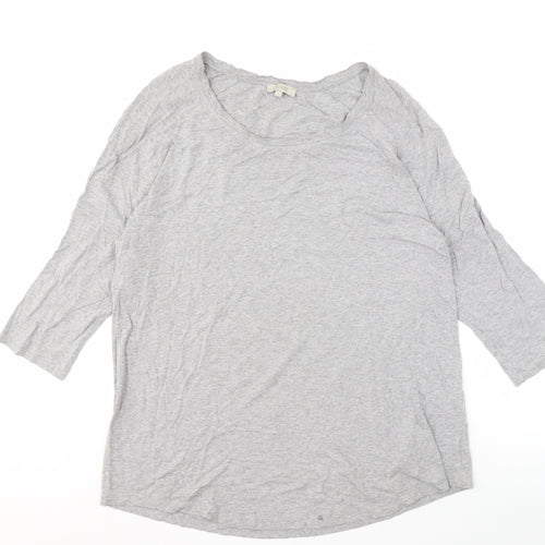 Hobbs Women's Grey 3/4 Sleeve T-Shirt Size S