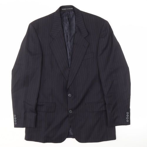 Centaur Men's Black Striped Suit Jacket 38 Regular