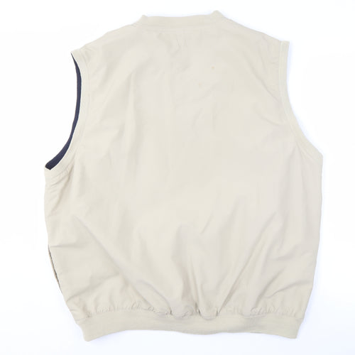 Greg Norman Men's Beige Waistcoat, Large, Casual