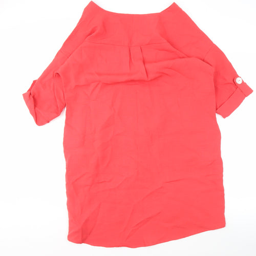 Viza Viza Women's Red Shift Dress M, Casual Spring Style