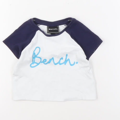 Bench Unisex Baby T-Shirt Blue White 12-18 Months Cotton