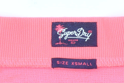 SuperDry Women's Pink A-Line Mini Skirt, XS