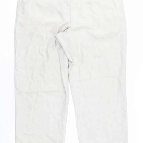 Farah Beige Unisex Trousers Size 10 Polyester Blend