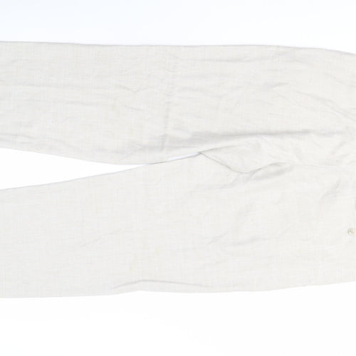 Farah Beige Unisex Trousers Size 10 Polyester Blend
