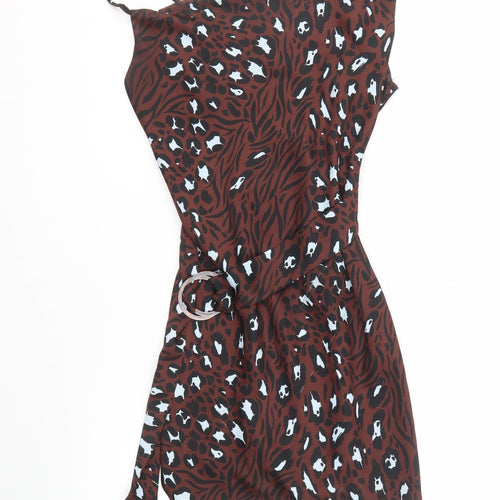 River Island Women's Brown Wrap Dress - Size 10