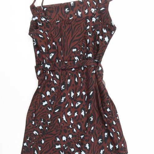 River Island Women's Brown Wrap Dress - Size 10